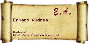 Erhard Andrea névjegykártya