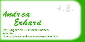 andrea erhard business card